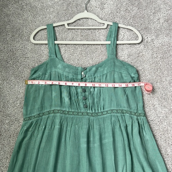 Dusty boho green boutique dress size M - Picture 4 of 8